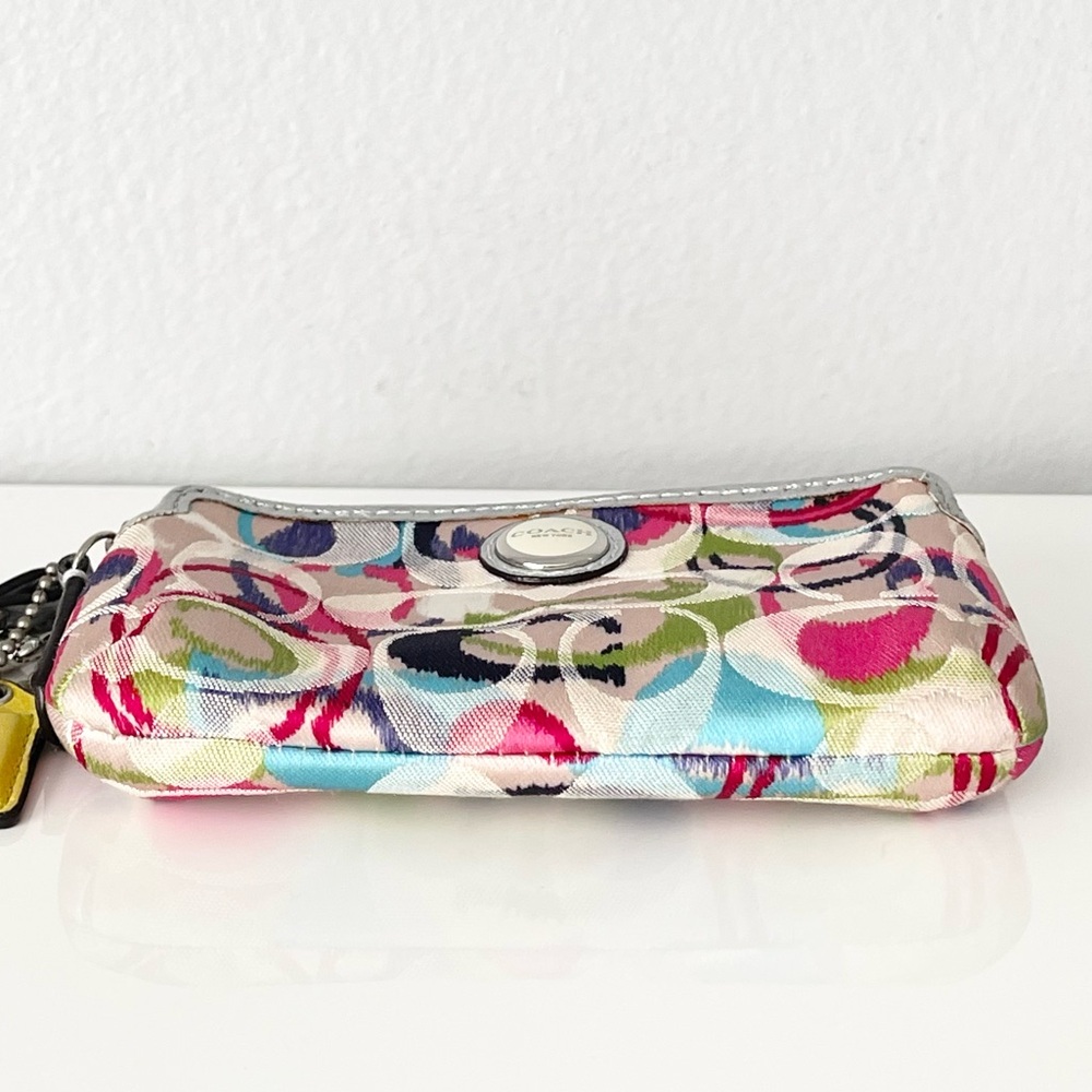 Coach Poppy Ikat Signature Small Wallet Wristlet - Picture 5 of 12